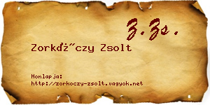 Zorkóczy Zsolt névjegykártya